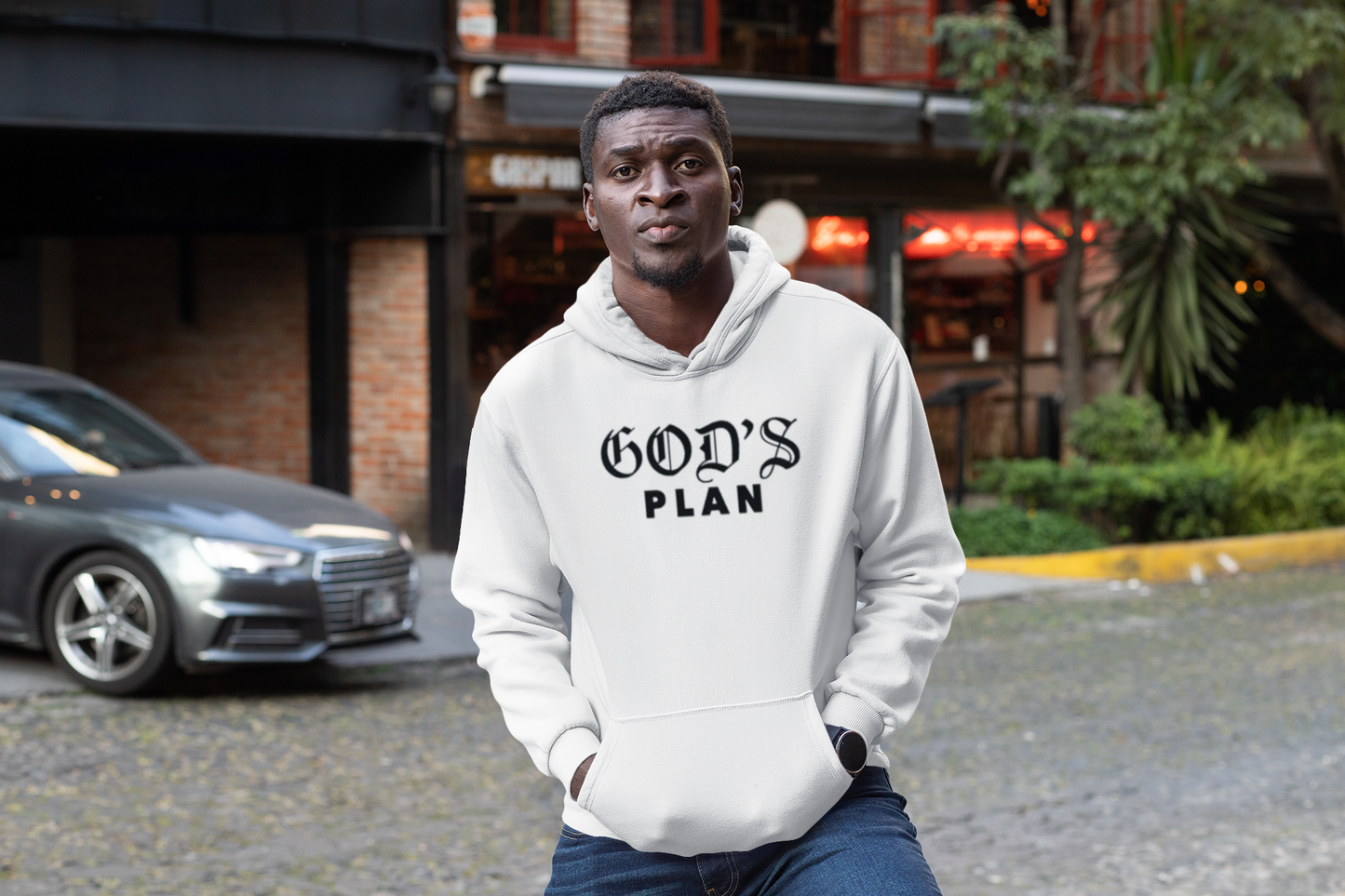 White God's Plan Pullover Hoodie